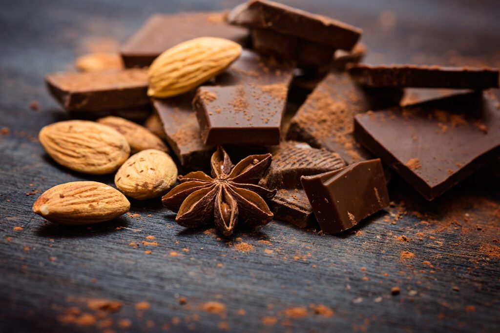 Dark Chocolate and Almonds - Snacks For Midnight Cravings