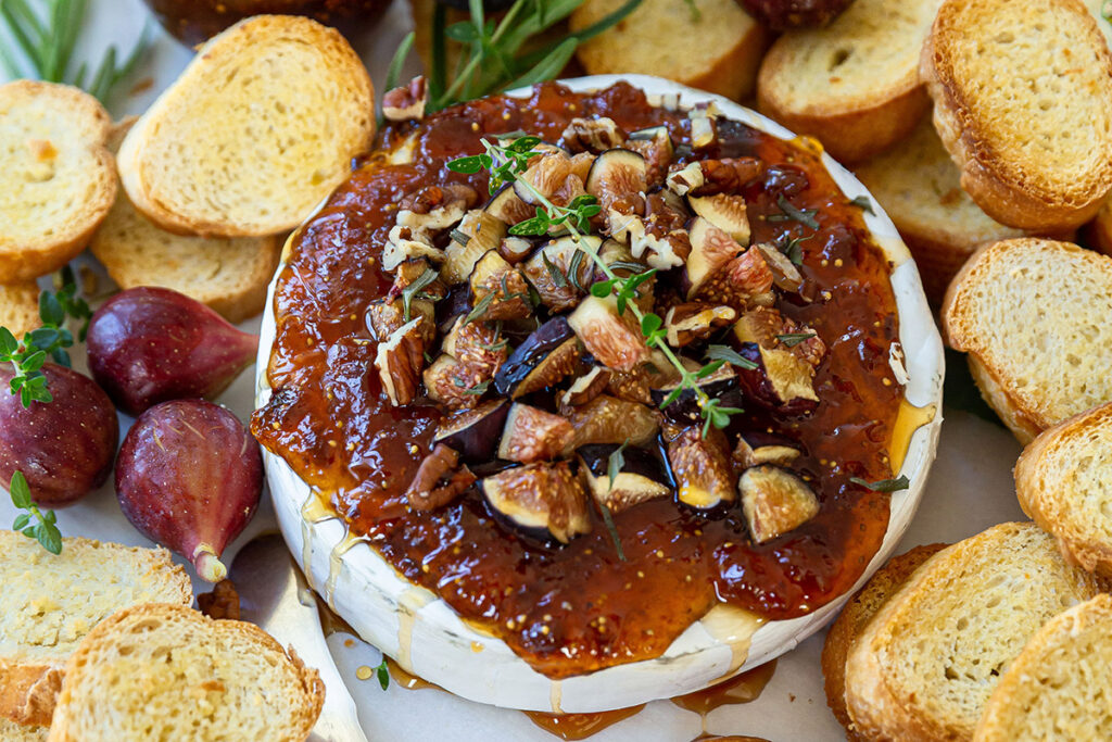 Fig Jam & Walnut Baked Brie recipes for brunch