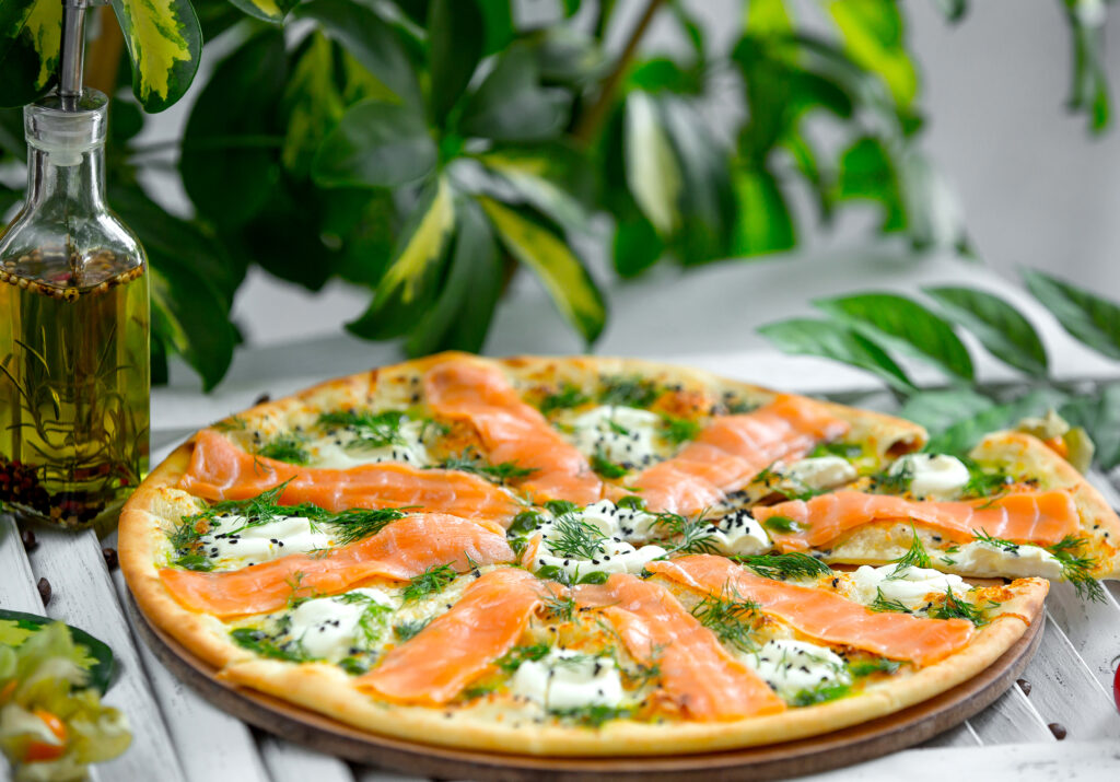 Smoked Salmon and Dill Cream Cheese Breakfast Pizza recipes for brunch