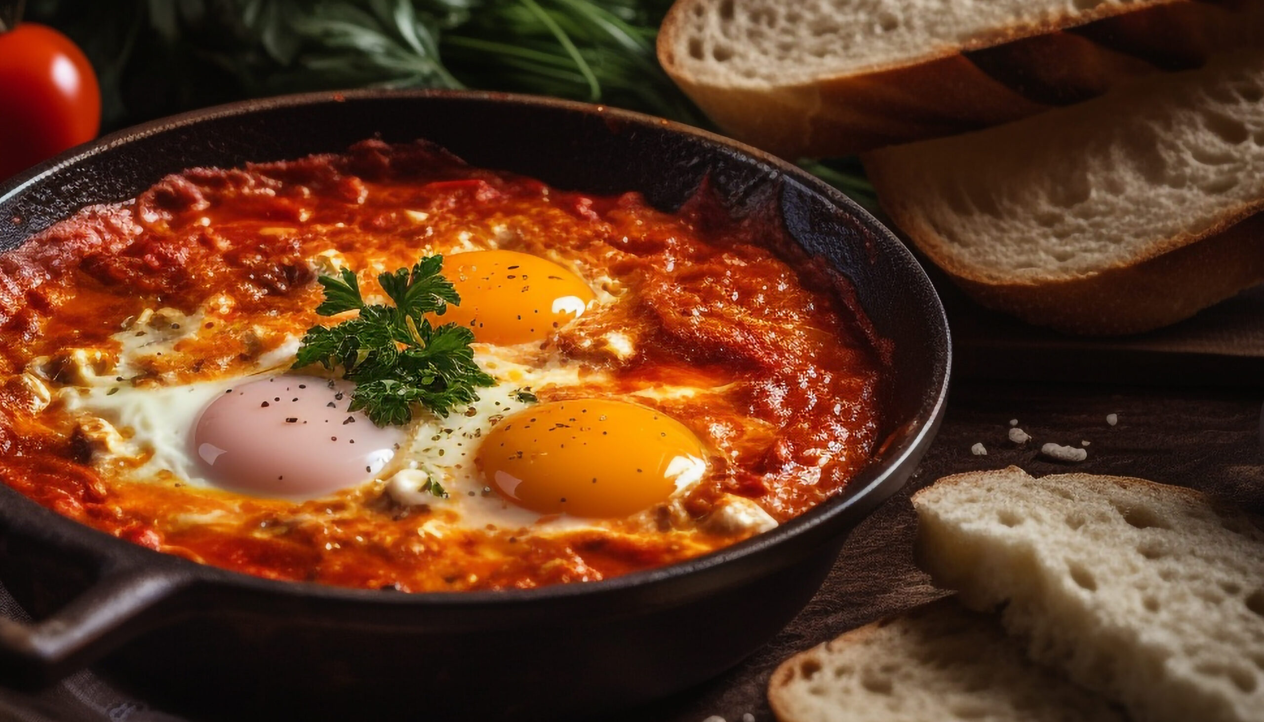 Shakshuka with Crusty Bread recipes for brunch