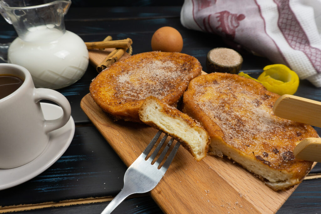 French Toast Stuffed with Lemon Zest and Ricotta